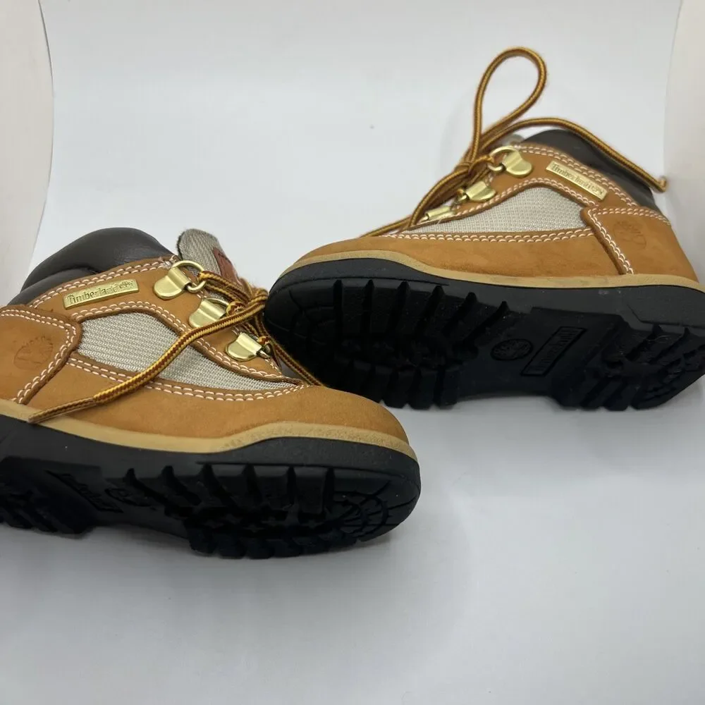 TIMBERLAND Toddler Field Boot US Size 8 Wheat Tan Nubuck Leather Hiking EUC